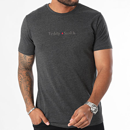 Teddy Smith - Jim 11017024D Antraciet Heide Grijs T-shirt