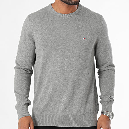 Tommy Hilfiger - Pull Essential Cotton 4748 Gris Chiné