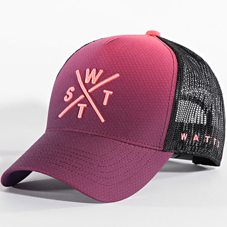 Watts - Tokio Trucker Cap Zwart Roze Paars Kleurverloop