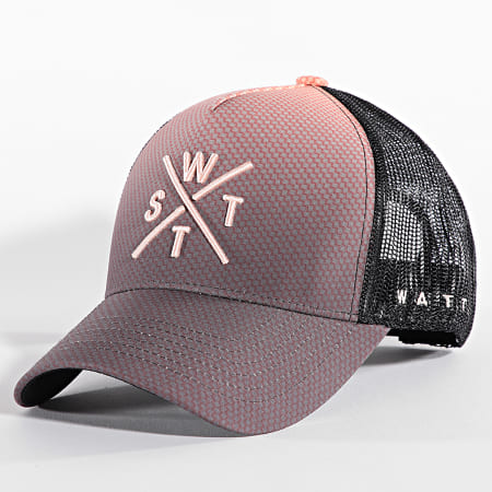 Watts - Tokio Trucker Cap Zwart Roze Grijs Kleurverloop