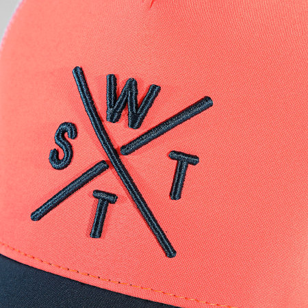 Watts - Cappello Trucker Tribe Rosa Navy Fluo Bianco