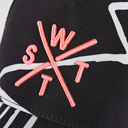 Watts - Trucker Tribe Cap Zwart Roze Fluo Wit