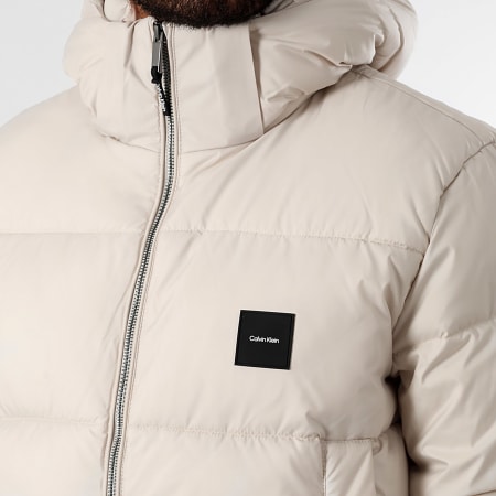 Calvin Klein - Doudoune Capuche Hodded Quilt Puffer 3476 Beige