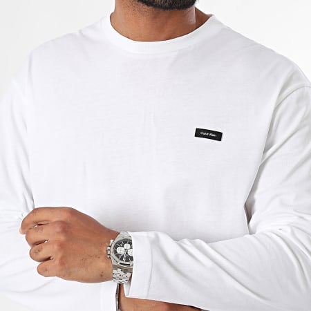 Calvin Klein - Tee Shirt Manches Longues Cotton Comfort 1847 Blanc