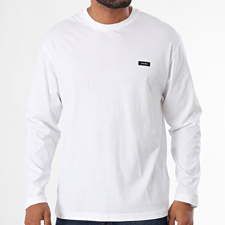 Calvin Klein - Tee Shirt Manches Longues Cotton Comfort 1847 Blanc