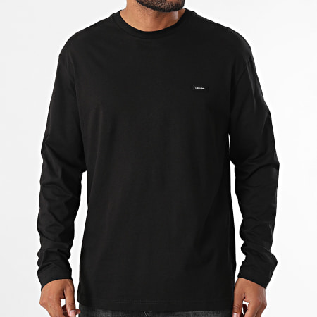 Calvin Klein - Tee Shirt Manches Longues Cotton Comfort 1847 Noir