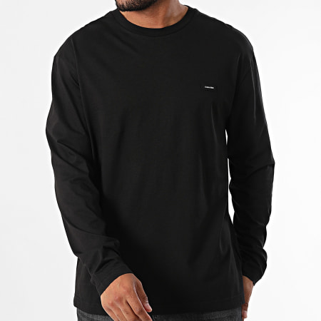 Calvin Klein - Tee Shirt Manches Longues Cotton Comfort 1847 Noir