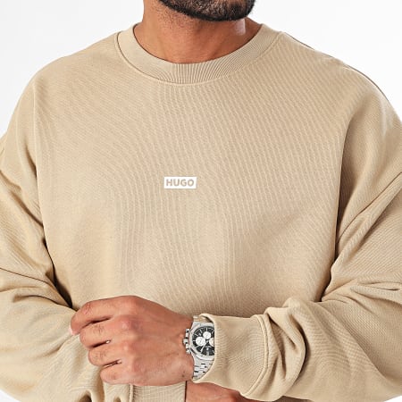 Hugo Blauw - Naviu Crewneck Sweatshirt 50510732 Donkerbeige