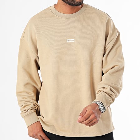 Hugo Blue - Sweat Crewneck Naviu 50510732 Beige Foncé