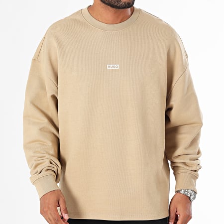 Hugo Blue - Sudadera de cuello redondo Naviu 50510732 Beige oscuro