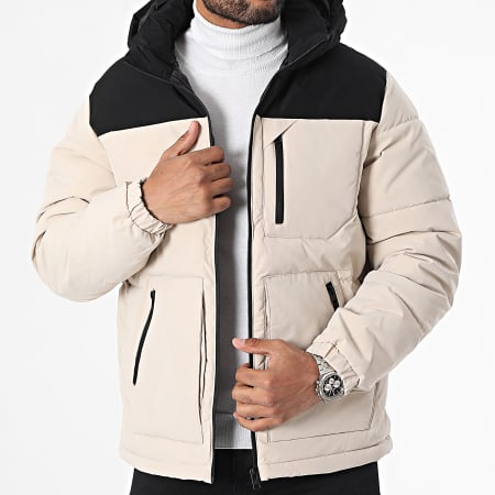 Jack And Jones - Otto Cappotto beige con cappuccio