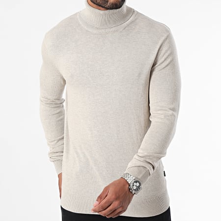 Jack And Jones - Pull Col Roulé Emil Beige