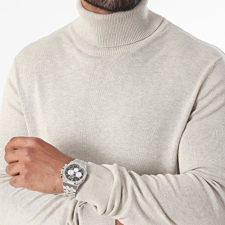 Jack And Jones - Emil Beige Roll Neck Sweater