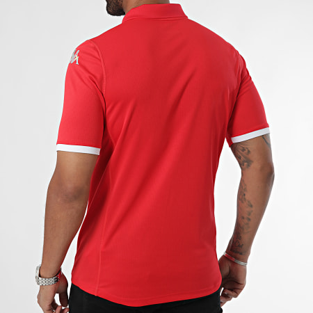 Kappa - Polo FTF Kombat 2024 Túnez 361V6DW Rojo