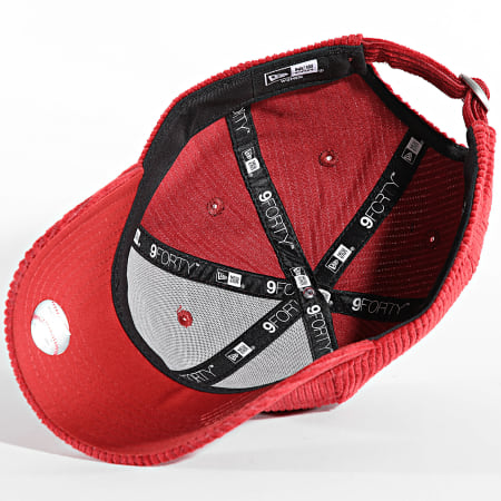 New Era - Gorra de pana para mujer 9Forty LA 60565253 Rojo