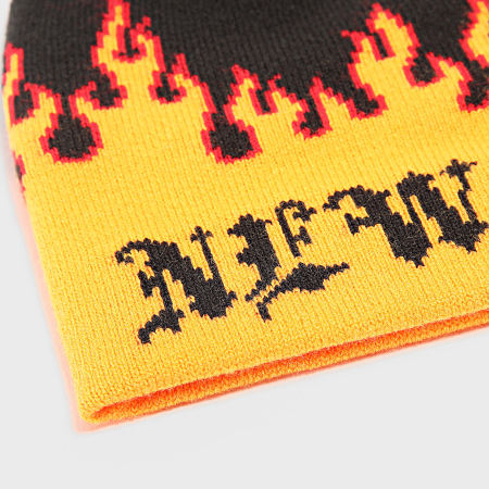 New Era - Flame Skull Beanie 60565452 Zwart Oranje