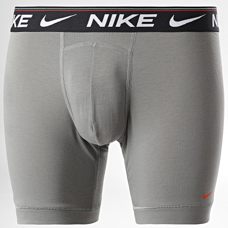 Nike - Juego de 3 calzoncillos bóxer KE1257 Negro Gris