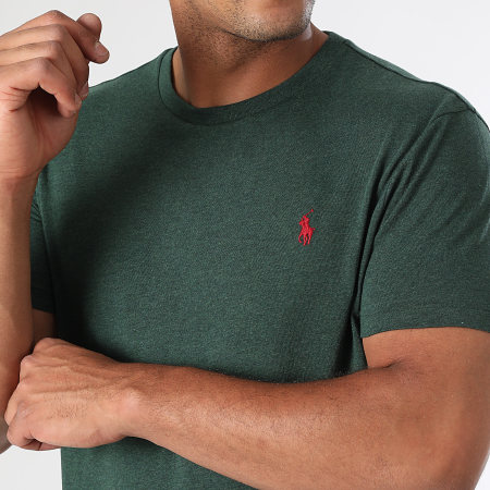 Polo Ralph Lauren - Tee Shirt Custom Slim Flit Classics Dark Heather Green