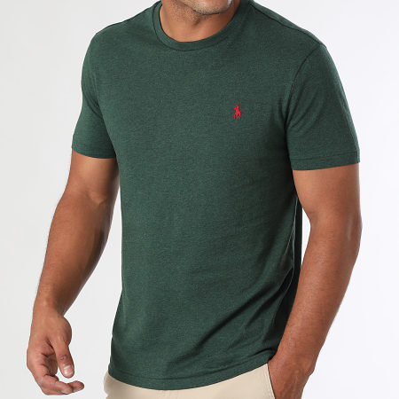 Polo Ralph Lauren - Tee Shirt Custom Slim Flit Classics Dark Heather Green