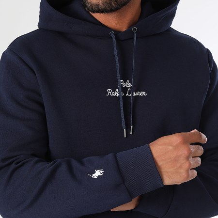 Polo Ralph Lauren - Felpa con cappuccio con ricamo del logo blu navy