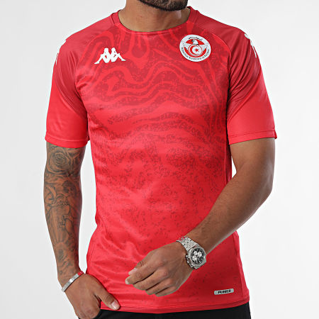 Kappa - Maglia da calcio FTF Aboupre Pro 7 Tunisia 371S5KW Rosso