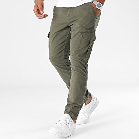 Tommy Jeans - Pantalón Austin 0750 Cargo Caqui Verde