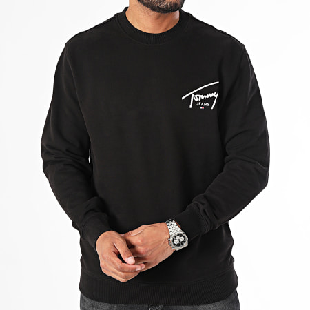 Tommy Jeans - Sudadera gráfica de cuello redondo 9230 Negro