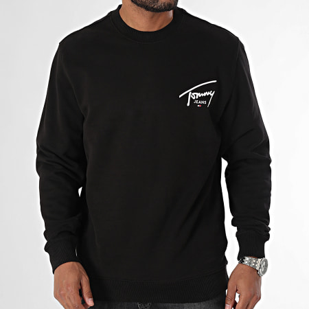 Tommy Jeans - Grafisch sweatshirt met ronde hals 9230 Zwart