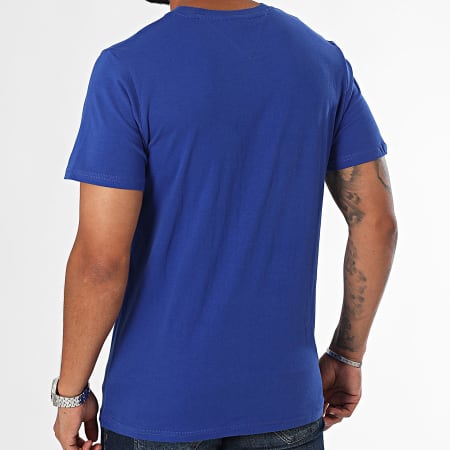 Tommy Jeans - Maglietta Slim Linear Chest 8555 Blu Reale