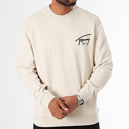 Tommy Jeans - Grafisch sweatshirt met ronde hals 9230 Beige