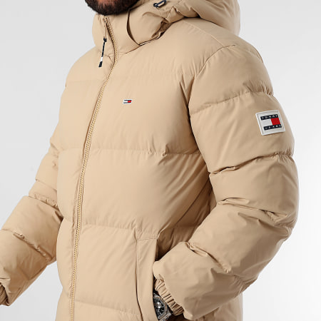 Tommy Jeans - Essentiële lange jas met capuchon 0466 Beige