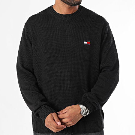 Tommy Jeans - Pull Red Badge 0706 Noir