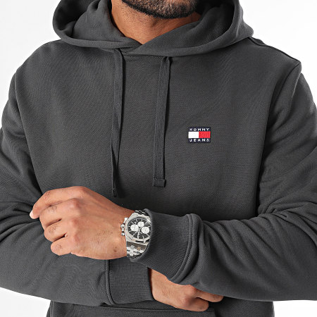 Tommy Jeans - Sweat Capuche Badge 7988 Gris Anthracite