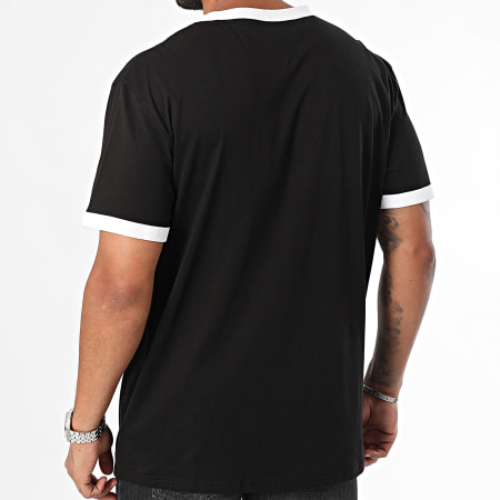 Tommy Jeans - Slim Flag Ringer Tee Shirt 9730 Negro