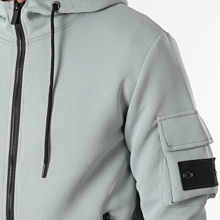 Zayne Paris  - Conjunto de sudadera gris con cremallera y pantalón de chándal