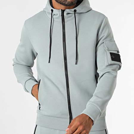 Zayne Paris  - Set felpa con cappuccio e pantaloni da jogging grigio con zip