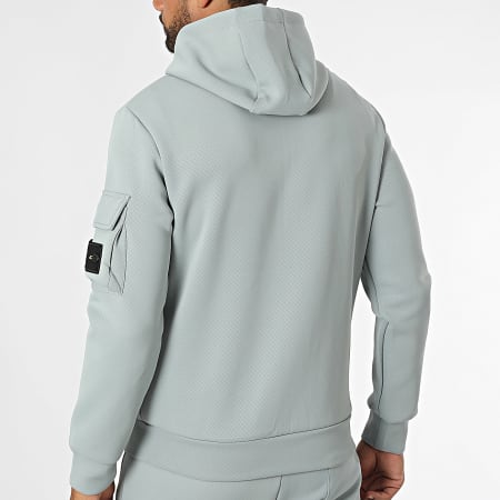 Zayne Paris  - Conjunto de sudadera gris con cremallera y pantalón de chándal