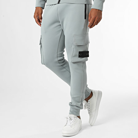 Zayne Paris  - Set felpa con cappuccio e pantaloni da jogging grigio con zip