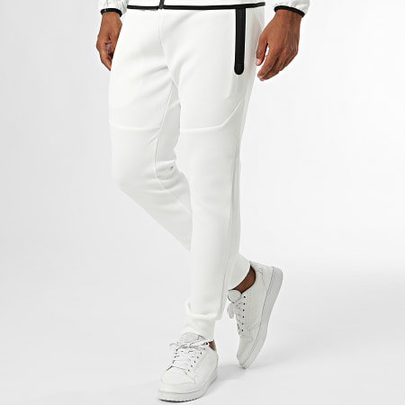 Zayne Paris  - Conjunto blanco de sudadera con cremallera y pantalón de chándal