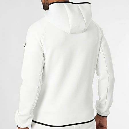 Zayne Paris  - Conjunto blanco de sudadera con cremallera y pantalón de chándal