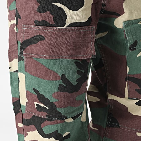 2Y Premium - Pantaloni Cargo Jeans dal taglio rilassato Khaki Verde Beige Camouflage