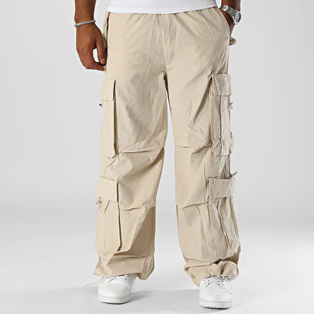 2Y Premium - Pantaloni Cargo beige dal taglio baggy