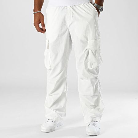 2Y Premium - Pantaloni Cargo Baggy Fit Bianco