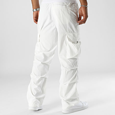 2Y Premium - Pantaloni Cargo Baggy Fit Bianco