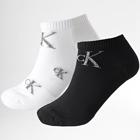 Calvin Klein - Lot De 2 Paires De Chaussettes 701229459 Noir Blanc Gris