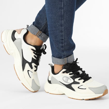 Champion - Countess Mesh S11741 Off White Black Grey Damessneakers