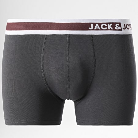 Jack And Jones - Set di 10 boxer Jimmy Solid Nero Blu Reale Arancione Grigio Bordeau Verde Khaki