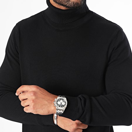 Jack And Jones - Zwarte basic trui met rolhals