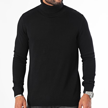 Jack And Jones - Zwarte basic trui met rolhals