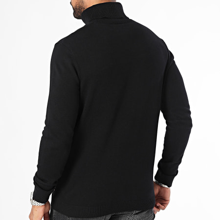 Jack And Jones - Zwarte basic trui met rolhals